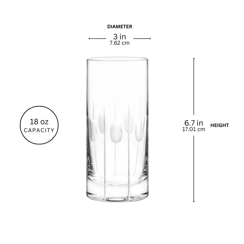 18 oz. Ensemble de verres à gin Highball 
