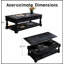 Table basse à plateau relevable avec tablette fixe Farmhouse