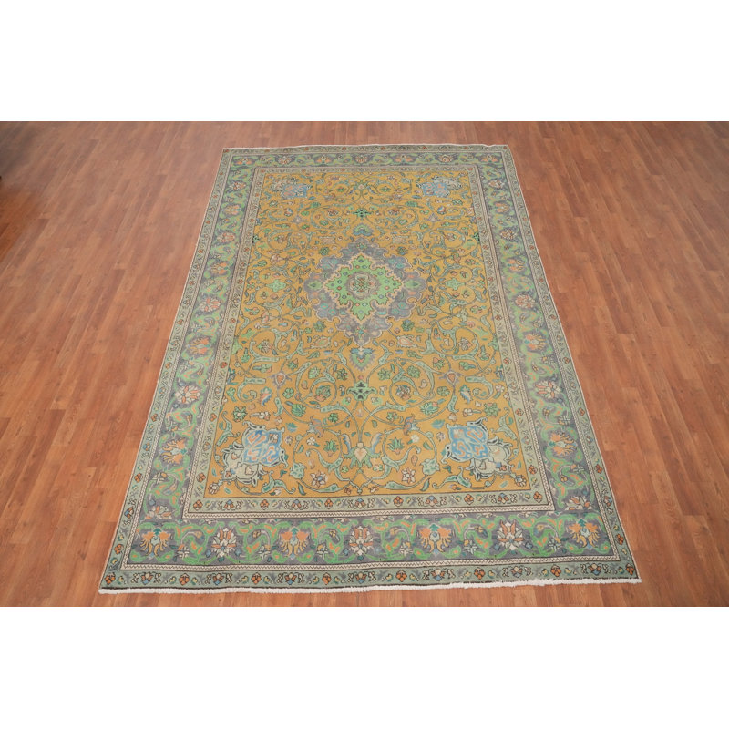 Tapis traditionnel rétro en laine 7 x 10