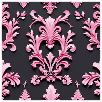 Pink Ornate Floral Comforter