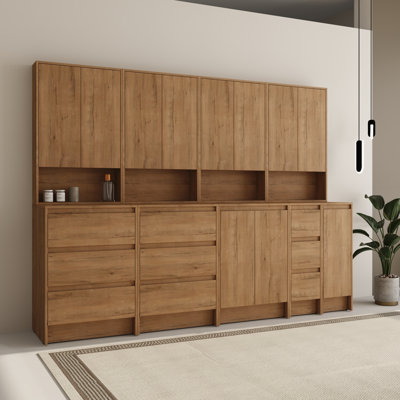  Armoire de rangement moderne de style chambre à coucher et couloir avec portes et tiroirs Bellmead