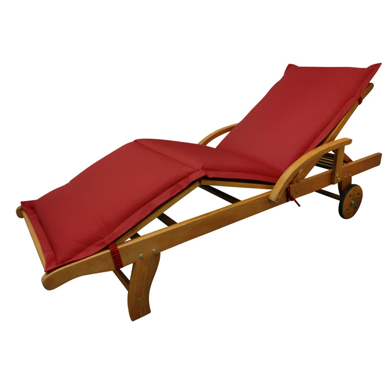 Afrin Lounger Cushion, 9cm H x 62cm W x 195cm D, Red