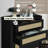 Rattan-Inspired 5 Drawers Dresser for Bedroom, 30.7" W Modern Chest of Drawers, Wood Drawer Organizer for Clothes, Entryway, Hallway, Nursery or Living Room, Black-256978662