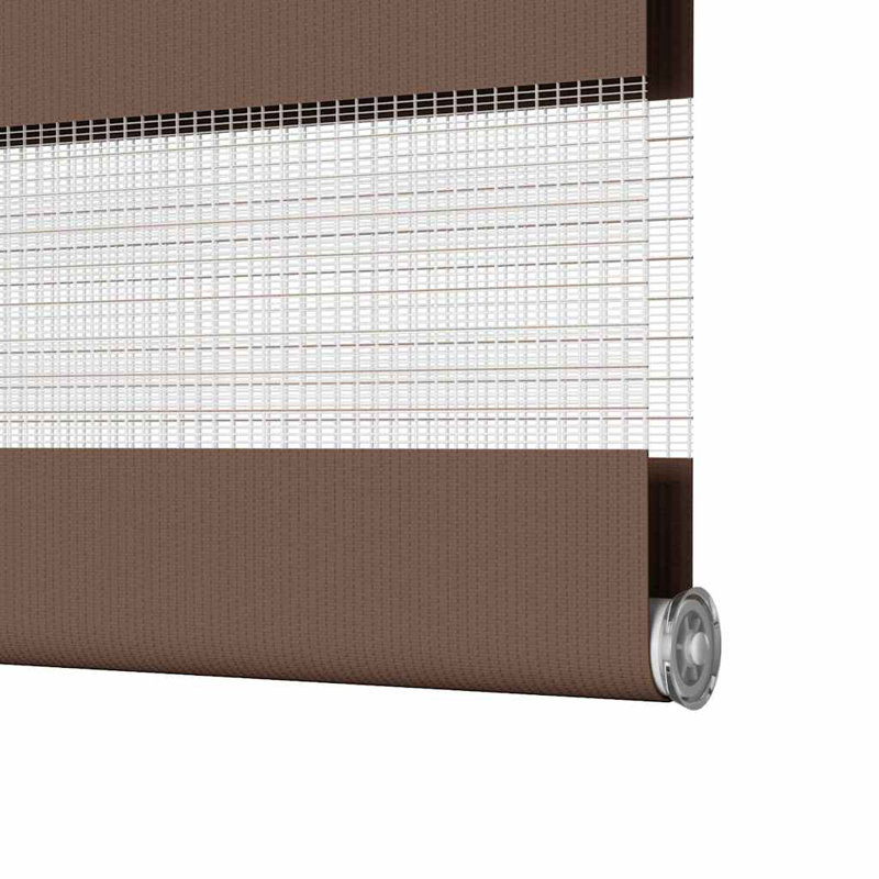 George Oliver Zebra Blind Polyester, Brown, 150cmW x 150cmL