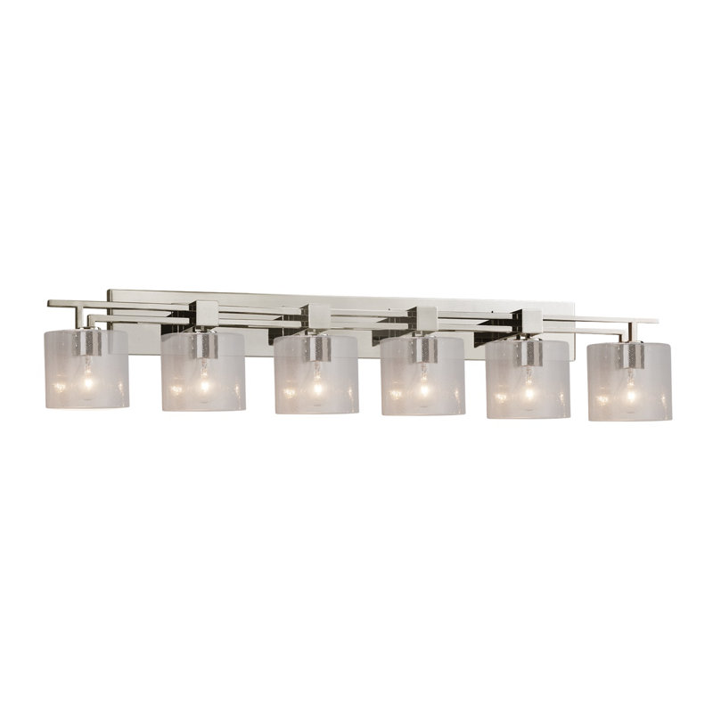 Rithu Glass Armed Sconce, Oval, Ribbon, Brushed Nickel