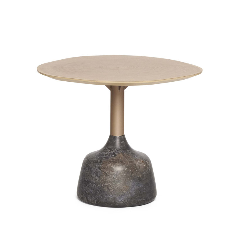 Sacha Solid Wood Top Coffee Table, 18" H x 24" L x 24" W
