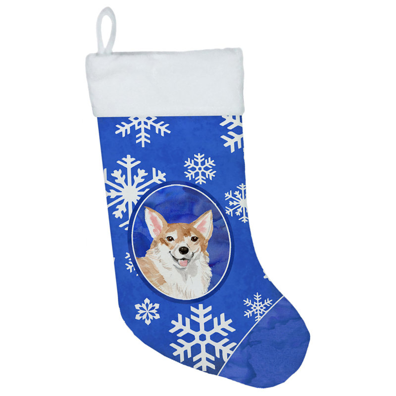 Chaussette de noël winter flocons de noël, Corgi