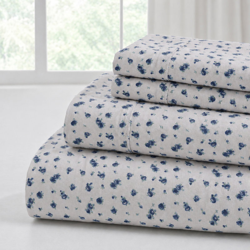 Modern Threads 4-Piece Ultra Soft Microfiber Sheet Set with Deep Pockets in Solids & Prints, Twin Sheet Set with 1 Pillowcase