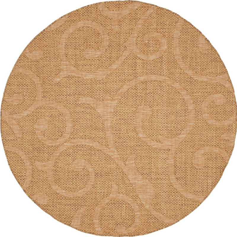 Kendari Abstract Indoor / Outdoor Rug, Round 6'1"