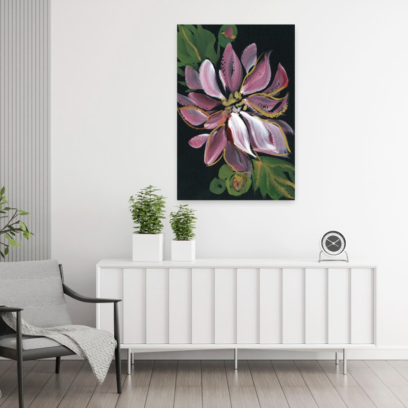 Contemporary Art Contemporary Flower Art by Kristy Rice - Wrapped Canvas Print, 91.44 cm H x 60.96 cm W
