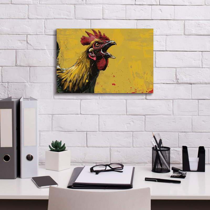 «August Rooster» par Momart, August Grove, H 12 po x l 18 po x P 0,75 po