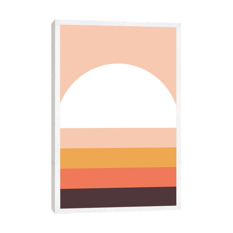 Single Picture Frame Print on Canvas, 152.5 cm H x 101.5 cm W, White Framed, White/Corn/Tan