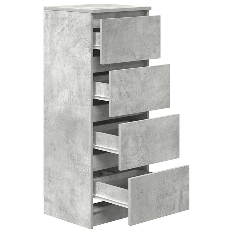 Sideboard 37.5X35x99 Cm Engineered Wood, Concrete Grey