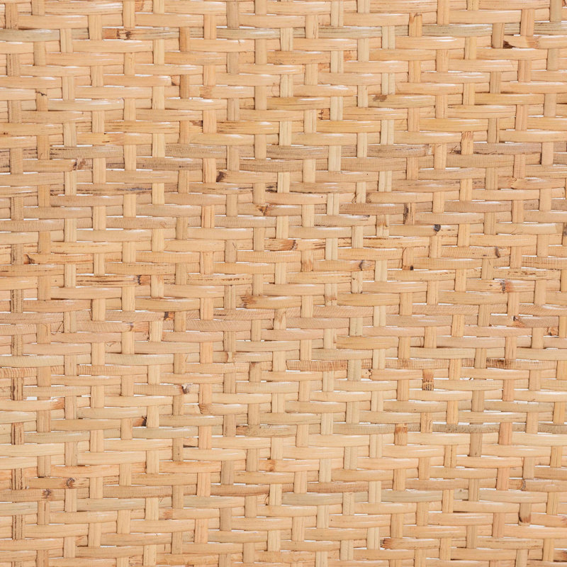 Chaise de salle à manger en rotin naturel Bali & Pari avec coussin - Chaise d'appoint en osier tressé à la main avec structure en bois d'acajou, style bohème côtier pour la cuisine ou la salle à manger, marron expresso
