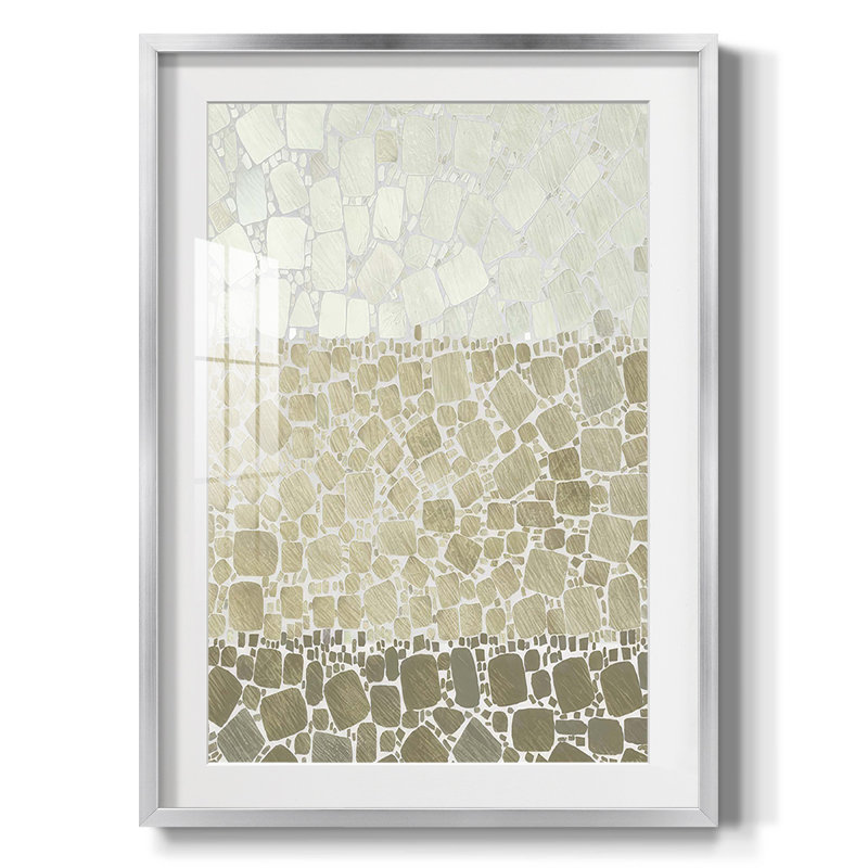 Bedrock IV - Impression encadrée, H 25,5 po x l 17,5 po, Argent argent