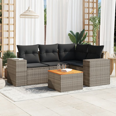 Vidaxl Garden Sofa Set Poly Rattan Modular Garden Sofa Set