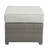 Beige Fabric & Gray All-Weather Wicker Patio Sofa & Ottoman With 2 Toss Pillows, Patio Set, Outdoor Sofa Set, Conversation Set