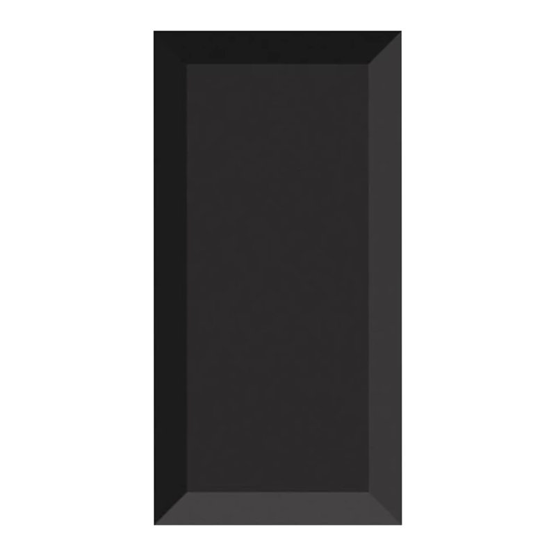 Carreau de mur noir biseauté 4 "x 8" Noir