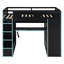 Lit mezzanine en bois avec bureau-463698422