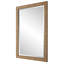  Miroir mural avec cadre H 32 po avec cadre brun foncé et verre biseauté