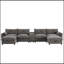 Canapé modulaire polyvalent avec rangement et chargeur USB pour se détendre-427027827