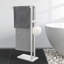 Porte-serviettes sur pied en acier inoxydable