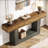 63" Farmhouse Console Table With Storage – 2-Tier  Entryway Sofa Table Behind Couch, Narrow Hallway Accent Table With U-Shaped  Base-122607433