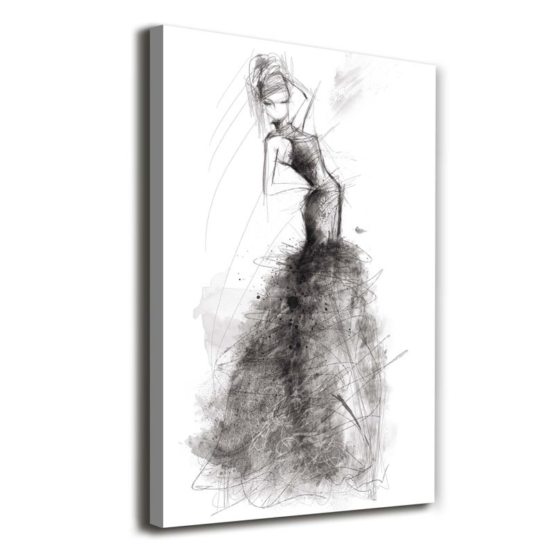 Fashion Illustration - Wrapped Canvas Print