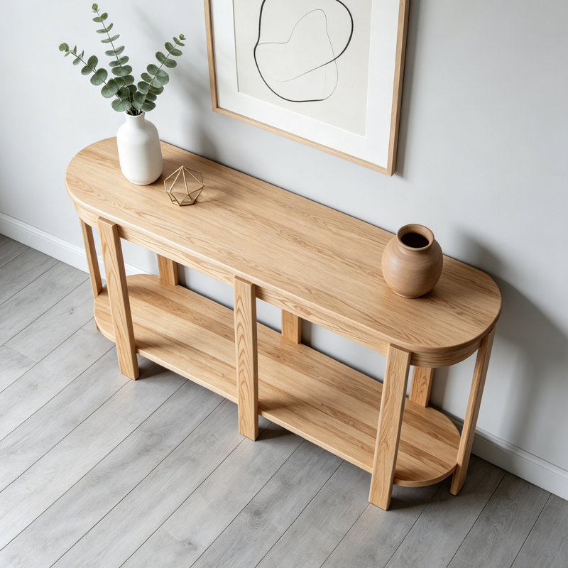Console nordique moderne et simple, 31.5" H x 63" W x 13.8" D