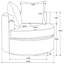 Fauteuil d'appoint pivotant rembourré de couleur chameau, avec ressorts ensachés et accoudoirs hauts pour un revêtement relaxant, avec rembourrage en mousse