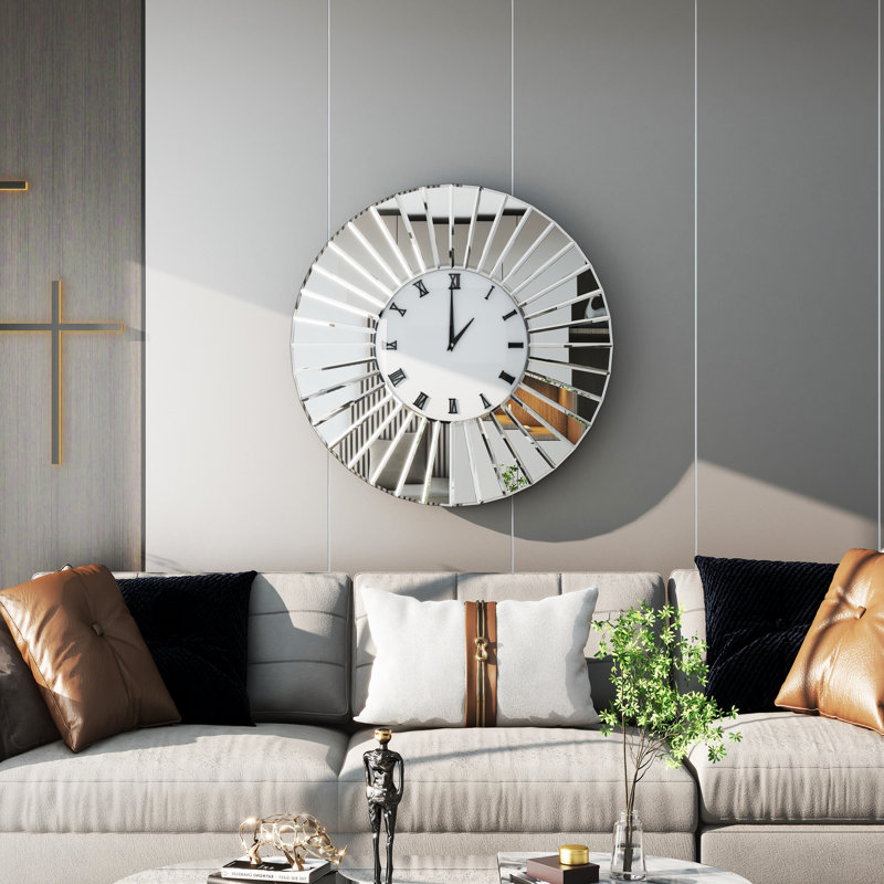 Jeni Silent Wall Clock, 80cm H x 80cm W x 4.8cm D