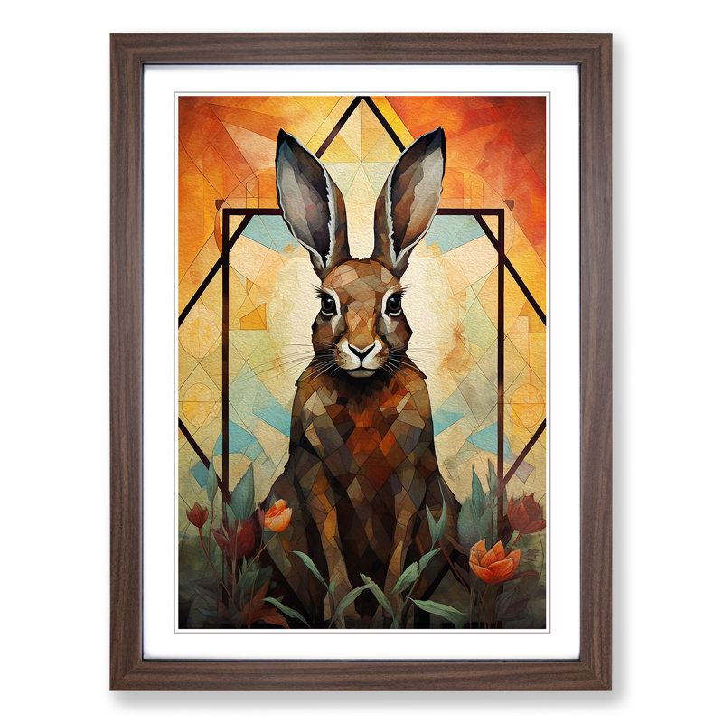 Hare Geometric No.3 - Framed Print