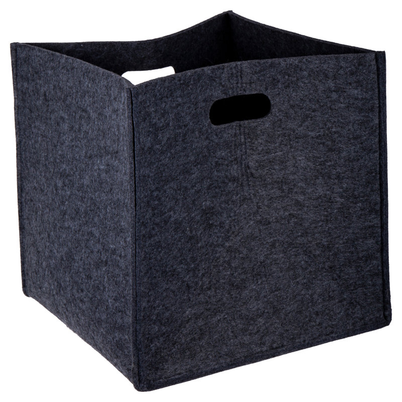 Fabric Laundry Set with Handles, Dark Gray