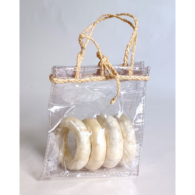 Baked Capiz Set Of 4 Napkin Rings