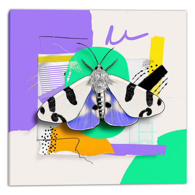 Art mural sur toile tendue avec taches de papillon