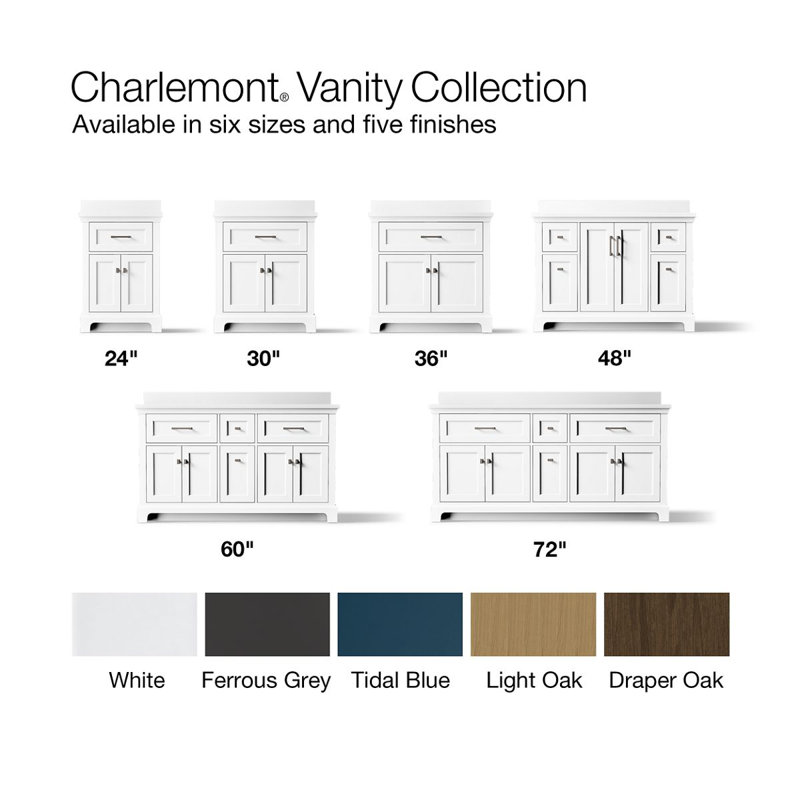 Charlemont 48 In. Bathroom Vanity Cabinet With Sink And Quartz Top, Light Oak