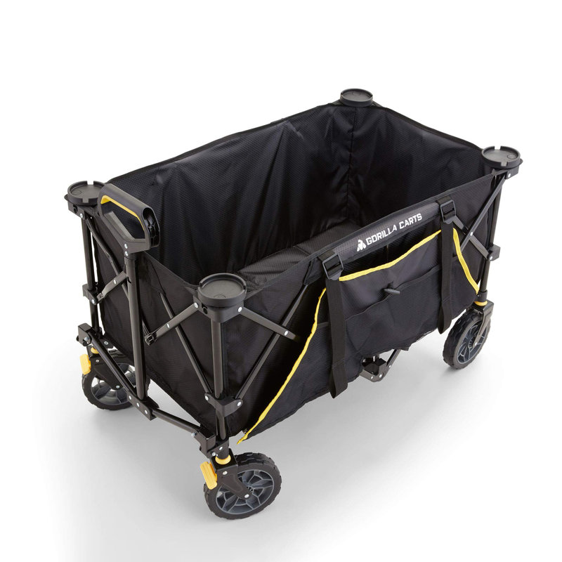 Collapsible Folding Utility Wagon Cart, Black