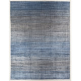 MODERN HANDLOOMED Hand Loomed Striped Area Rug in Light Blue/Light Gray