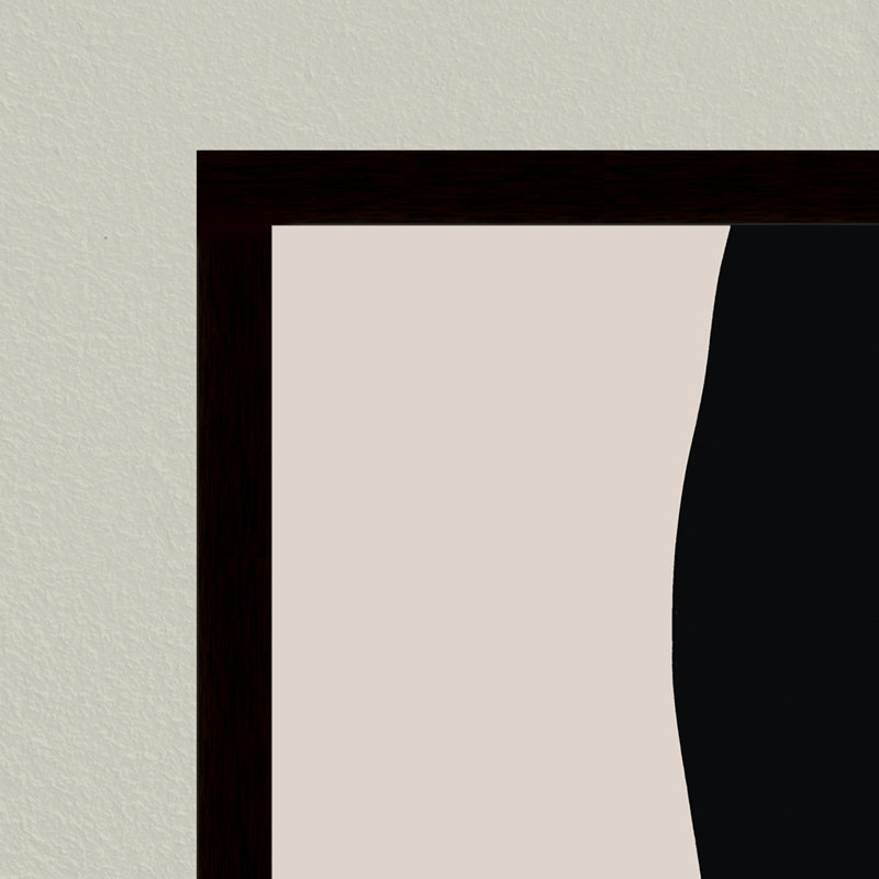 «Abstract Jumelage» par Uplusmestudio - Œuvre d'art encadrée sur papier, H 24 po x l 16 po, Black, Framed Print