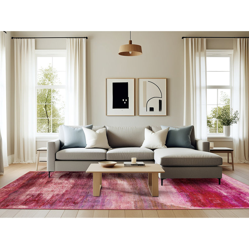 Abstract Indoor Rug, Rectangle 6' x 9'