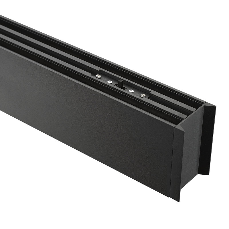 Lustre linéaire 1 lumière Dunkley, Noir mat, H 3 po x l 45 po x P 4,5 po