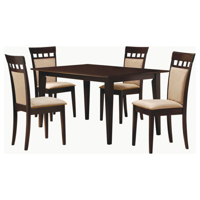 Ensemble de salle à manger rectangulaire 5 pièces Gabriel Cappuccino Gabriel