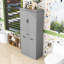 Armoire de rangement autoportante en bois avec tablette réglable, tiroir et deux paniers à linge-1789882076