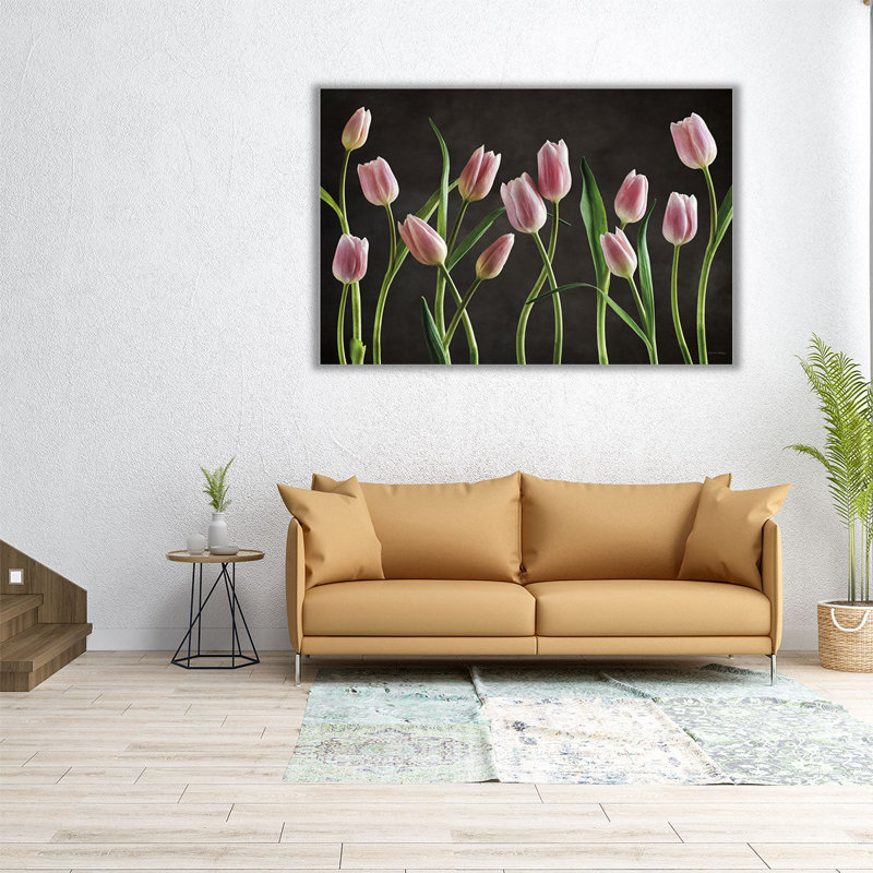 «Spring Tulips», reproduction d'art sur toile, H 20 po x l 30 po