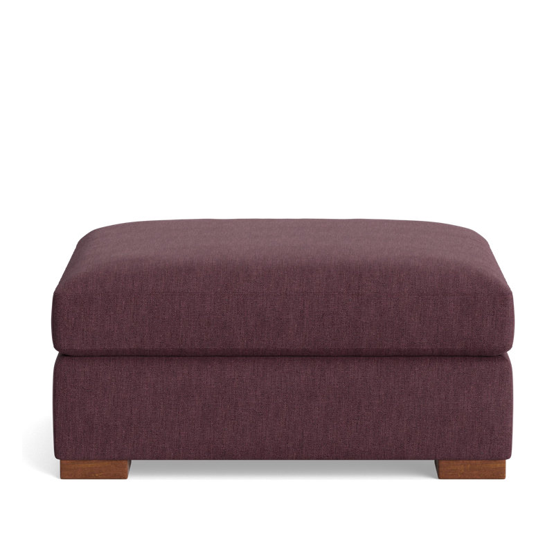 Couch Potato Ottoman, Performance Weave - Aubergine