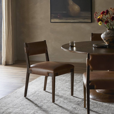 Chaise d'appoint en cuir Bilbrey
