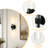 20.3" Black Wall Sconces Bathroom Lighting with Clear Glass, Hardwired Modern Wall Decor Light fixtures(Set of 2)-552062177