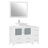 Ravenna 48" Freestanding Single Sink Bathroom Vanity with Engineered Marble Top and Matching Mirror-27042761