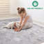 Tapis gris / multicolore / abstrait à motif de chambre à coucher LOOM & LUXE