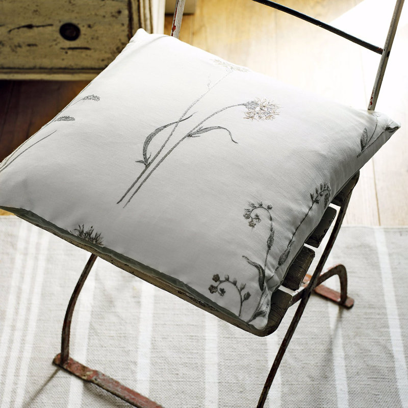 Meadow Grasses Fabric, Cobalt/Chalk